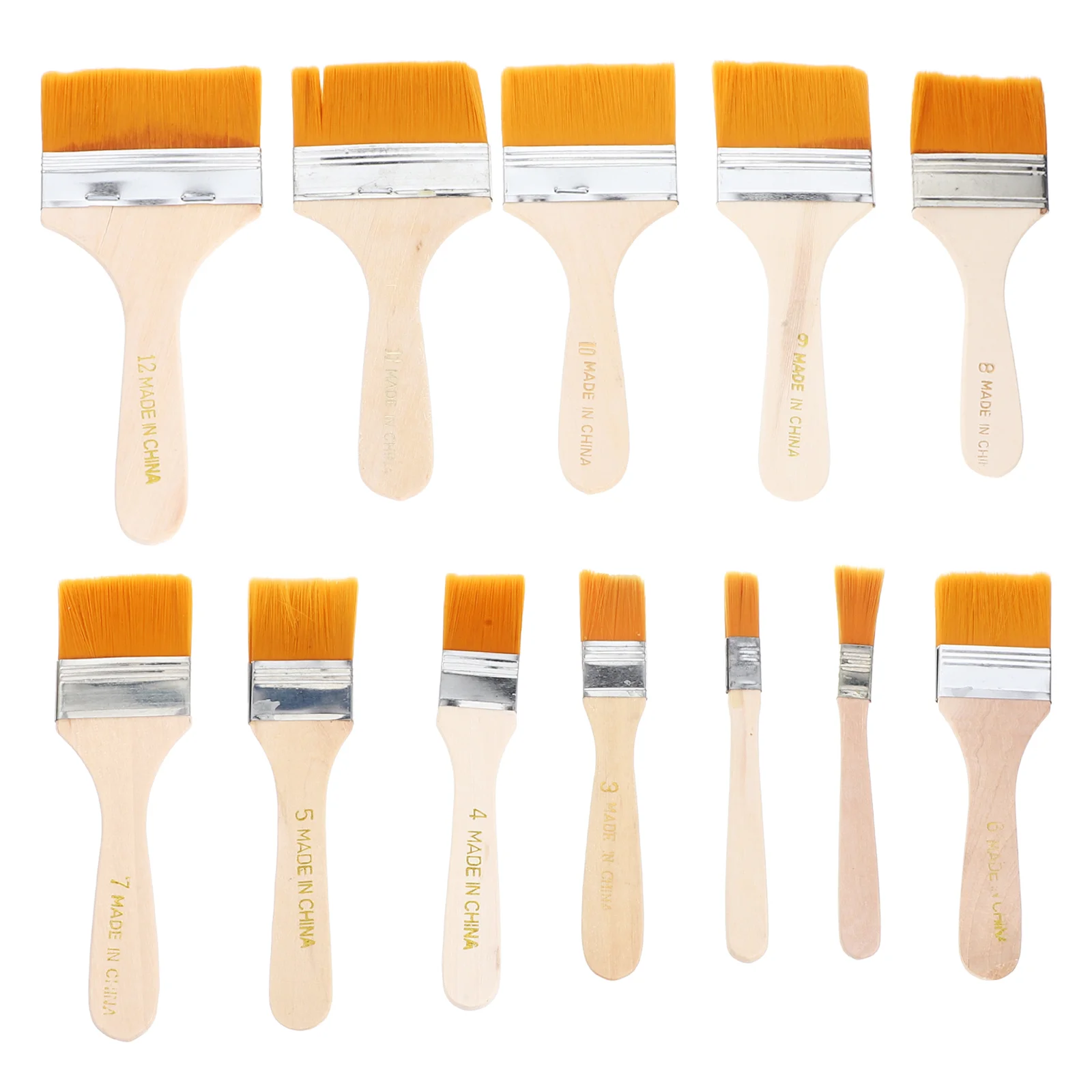 

Oil Painting Brush DIY Graffiti Flat Paintbrush Nylon Hair Wooden Penholder Wall Scrubbing