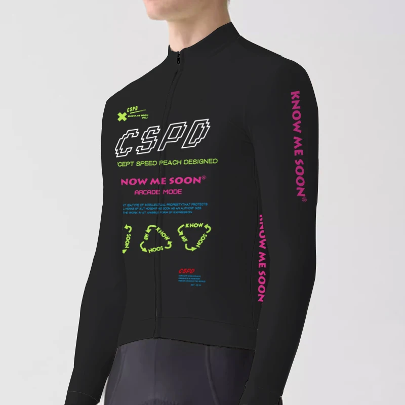 CSPD Thermal Fleece Cycling Jersey ,Winter Long Sleeve Outdoor Bike Shirts,Thermal Fleece Bicycle Clothing,Maillot Ciclismo