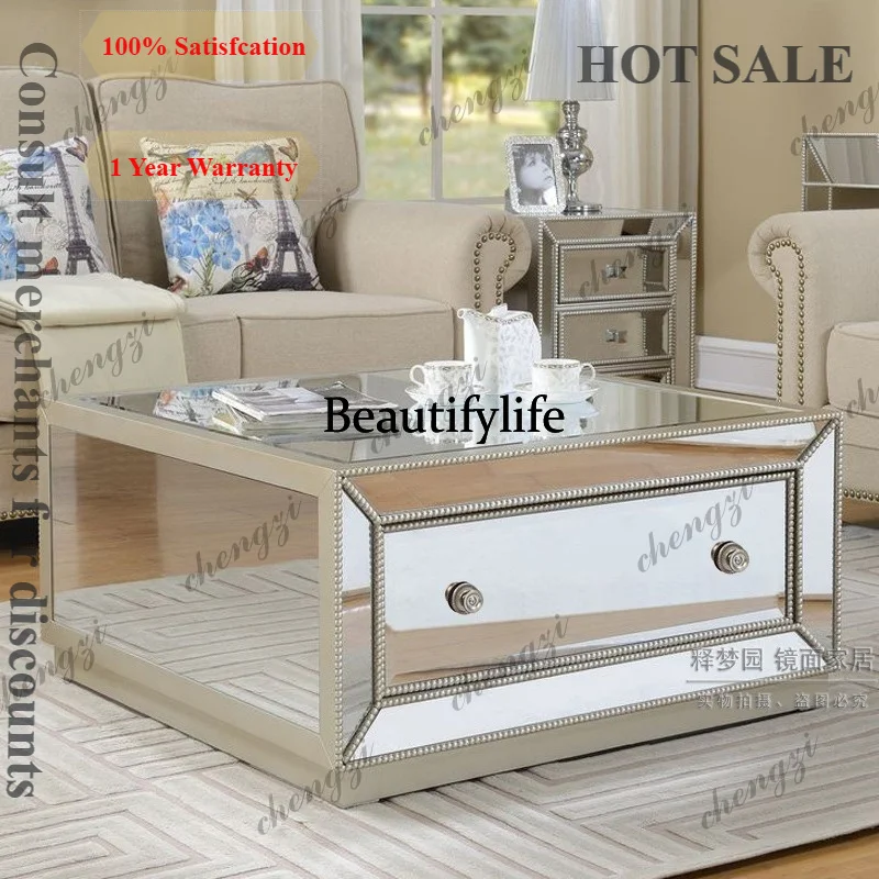 European neoclassical mirror coffee table antique gold coffee table mirror furniture
