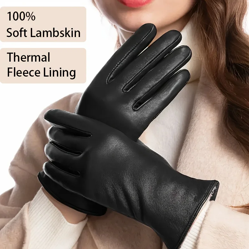 

Перчатки Vislivin из 100% овечьей кожи — мягкие, теплые, с сенсорным экраном. Идеальный зимний подарок!