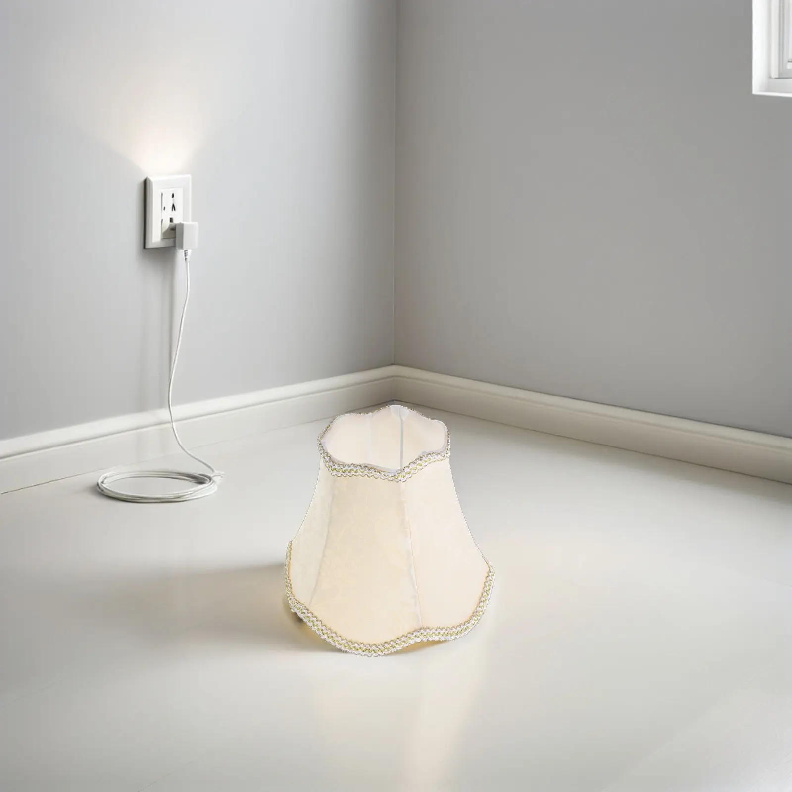 Small European Fabric Bell Lampshade for Table Floor Wall Lamps 5 Tops 10 Bottom 8 High Lamp Shade for Bedroom Living Room