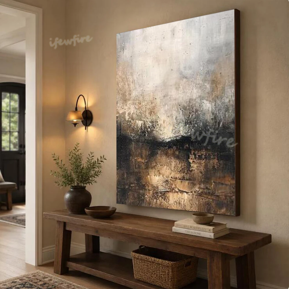Pop Abstract Oil Painting Top Handmade Shrubs Under The Night Sky Wall Art Picture For Home Living Room Decor Mural Canvas Image