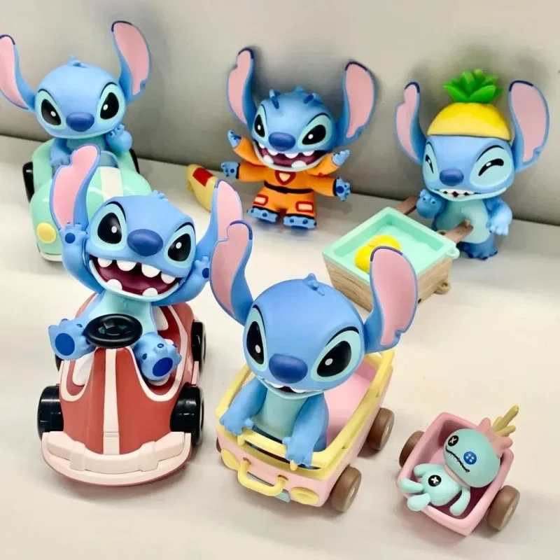 Miniso Kawaii Mystery Box Disney Stitch Lilo & Stitch Tour Series Blind Box Anime Figure Doll Desktop Ornament Toy Regalo di compleanno