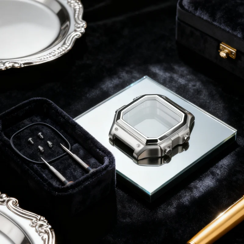 Per Casio Watch case AE-1200wh mod kit MAE1300 AE1200 coperchio anteriore baffle Bezel custodia in acciaio inossidabile modificato accessori argento