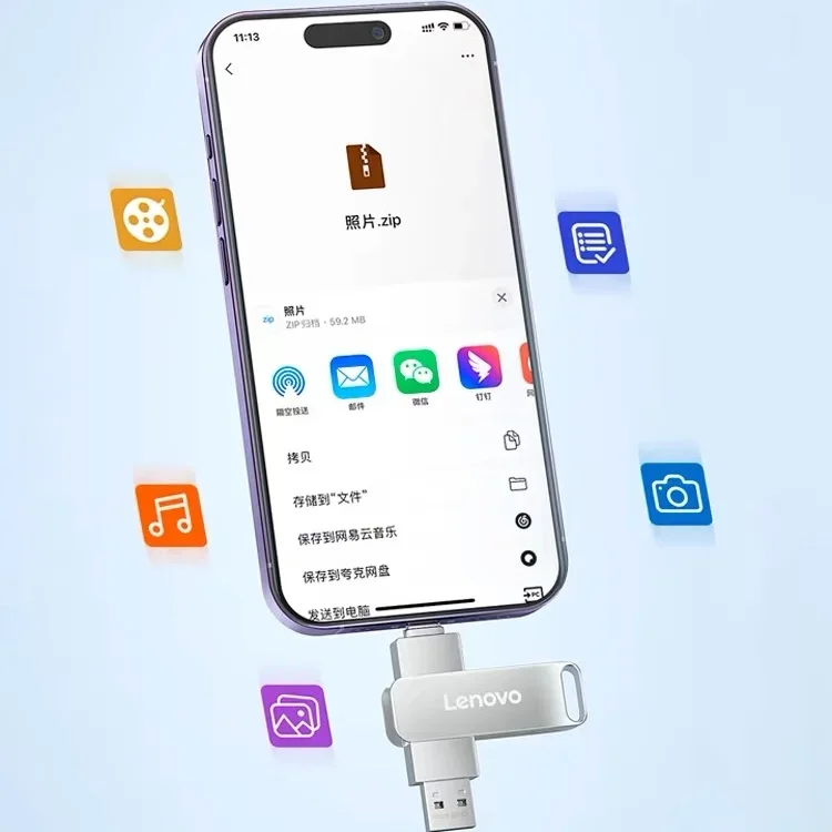 لينوفو 64 تيرا بايت 2 تيرا بايت محرك فلاش USB USB 3.2 سوبر عالية السرعة نقل المعادن U القرص القلم محرك نوع C الذاكرة مقاوم للماء القرص PenDrive