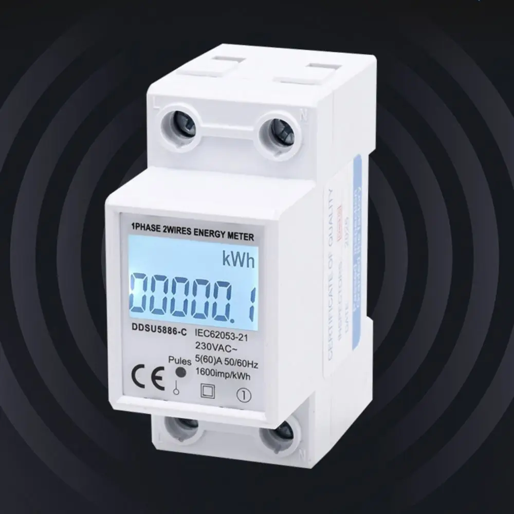 LCD Display Single Phase Electric Energy Meter Reset Function Smart Meter Power Consumption Meter Graffiti WiFi Multi-Function