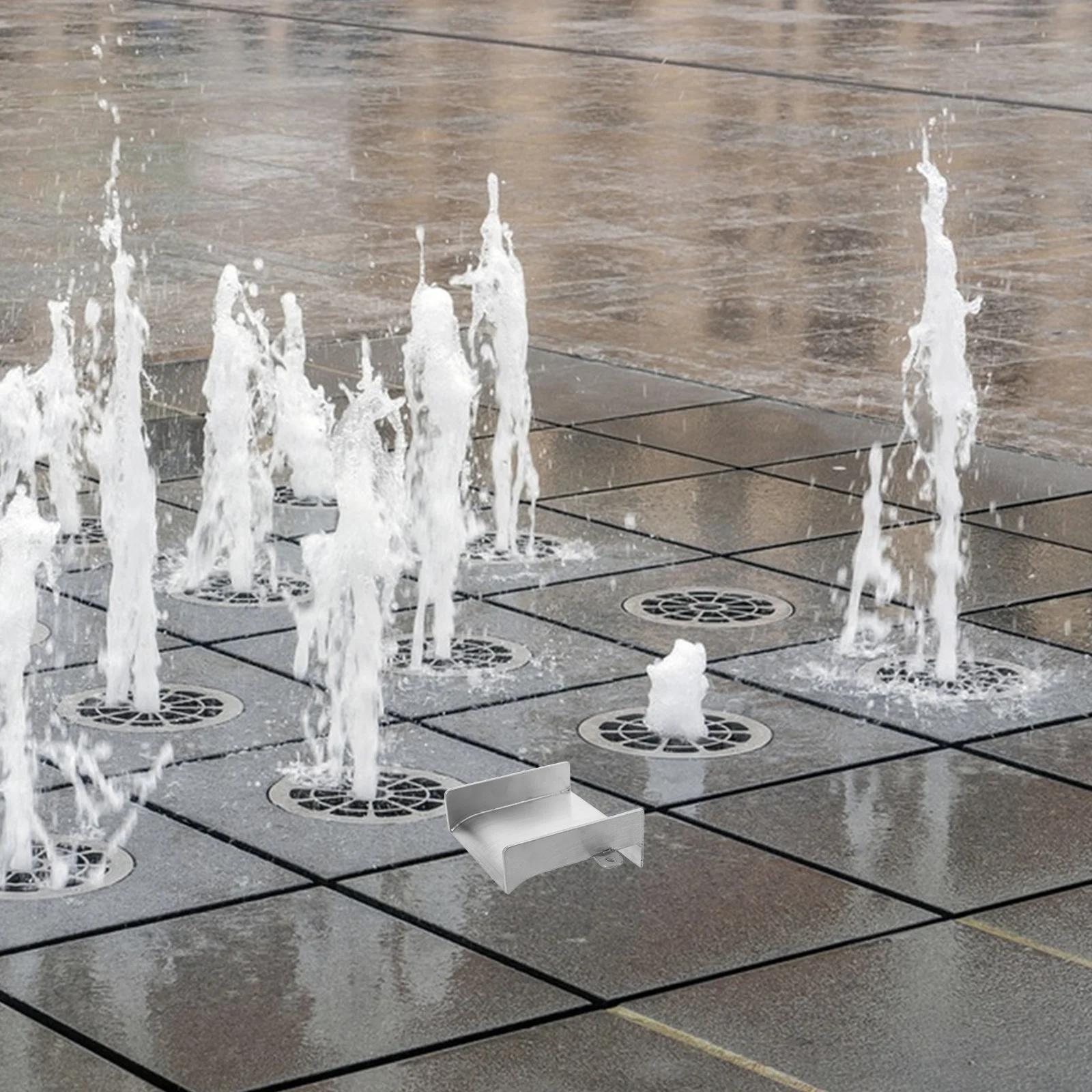 Pond Waterfall Spillway Outlet 3.93X3.93X1.61 Inch Stainless Steel Diy Spout For Outdoor Garden Fountain Pool Water