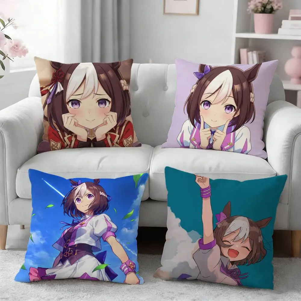 

S-Special Week P-Pretty Derby Pillow Case for Sofa Living Room Home office Decor Protective Cover