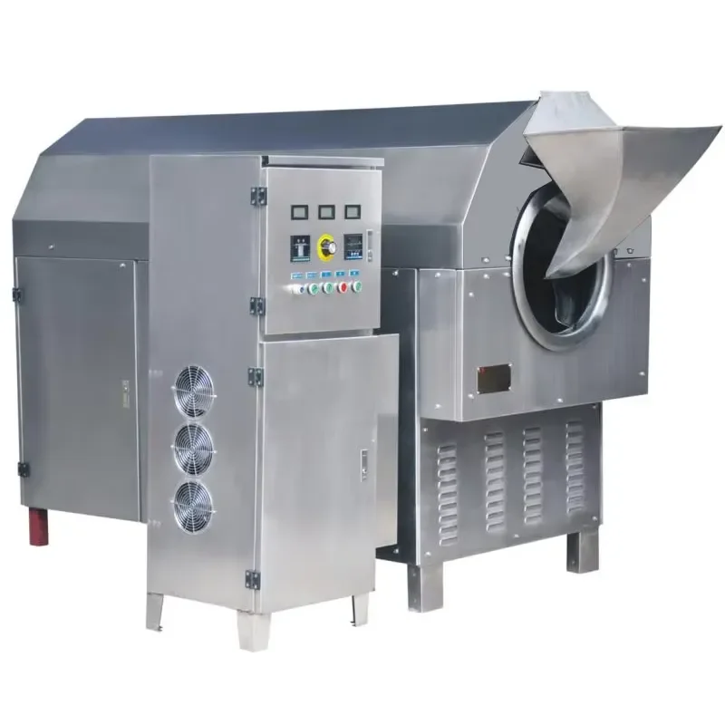 Automatic Cashew Nut Roaster Almond Cocoa Bean Peanut Corn Grain Roasting Machine Price