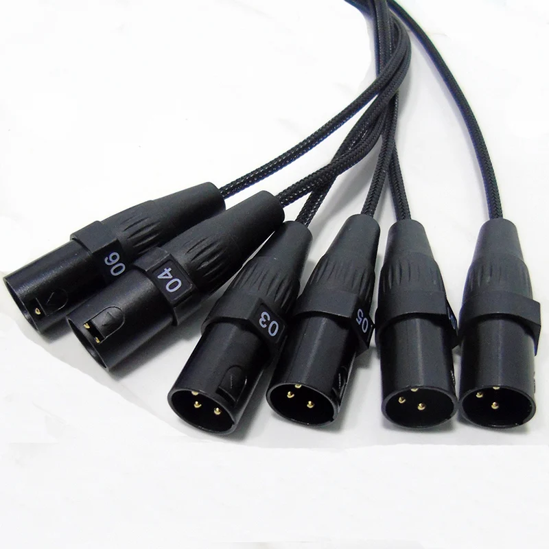 High quality 8 Channel 3 Pin XLR Snake Cable with Male connector to XLR Combo Jack socket Audio Cord snake cable