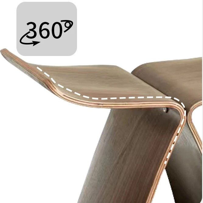 New Simple Solid Wood Stool Ins Living Room Butterfly Chair Stool Fitting Room Stackable Shoe Stool Log Nordic Small  Stool