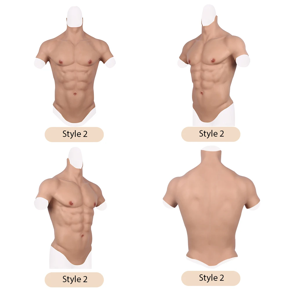 KnowU Muscle Suit Silicone Fake Chest Male Muscle for Cosplay Cross-dressing realistic Hunk silicone muscles