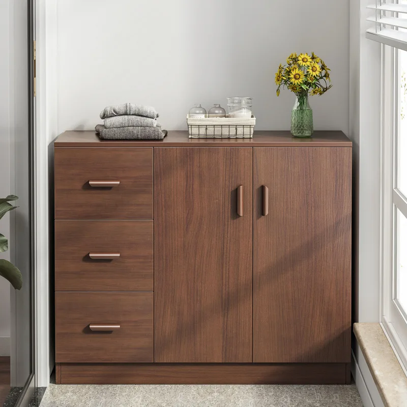 Side cabinet modern simple cupboard household kitchen stove cabinet simple cupboard living room wall