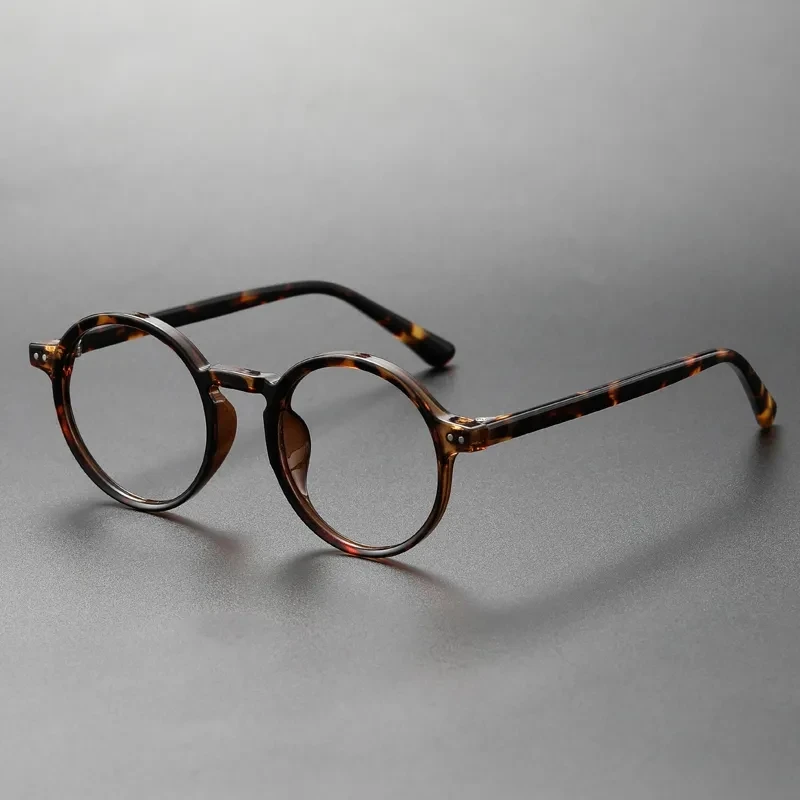 Montura de gafas redonda TR90 a la moda para mujer, montura de gafas ópticas antiluz azul para hombre, montura de gafas graduadas para miopía Retro