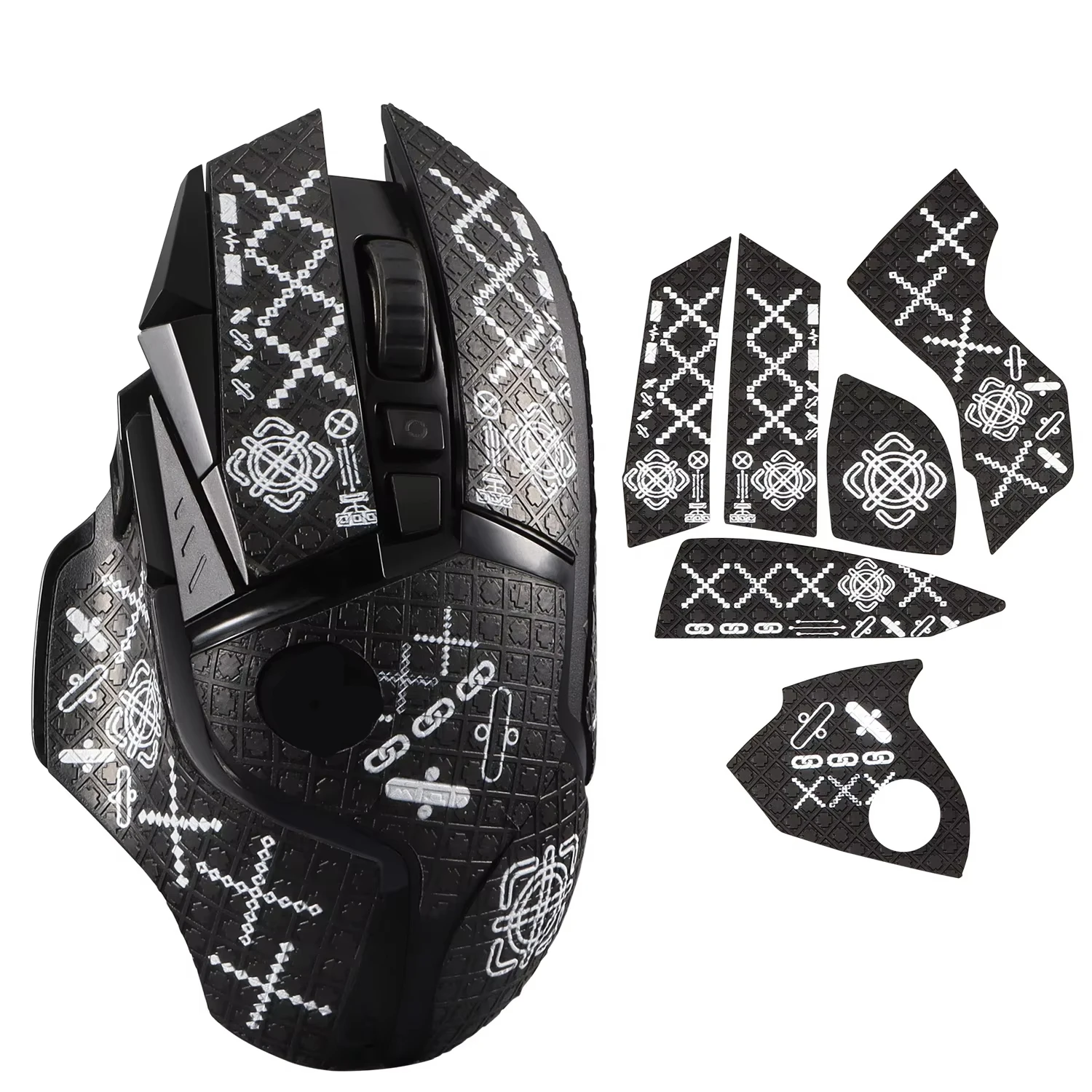 Mouse Grip Tape sticker for Logitech G502 Lightspeed / G502 HERO Mouse Anti Slip Skin Self-Adhesive,Pre-Cut,Sweat-Resistant
