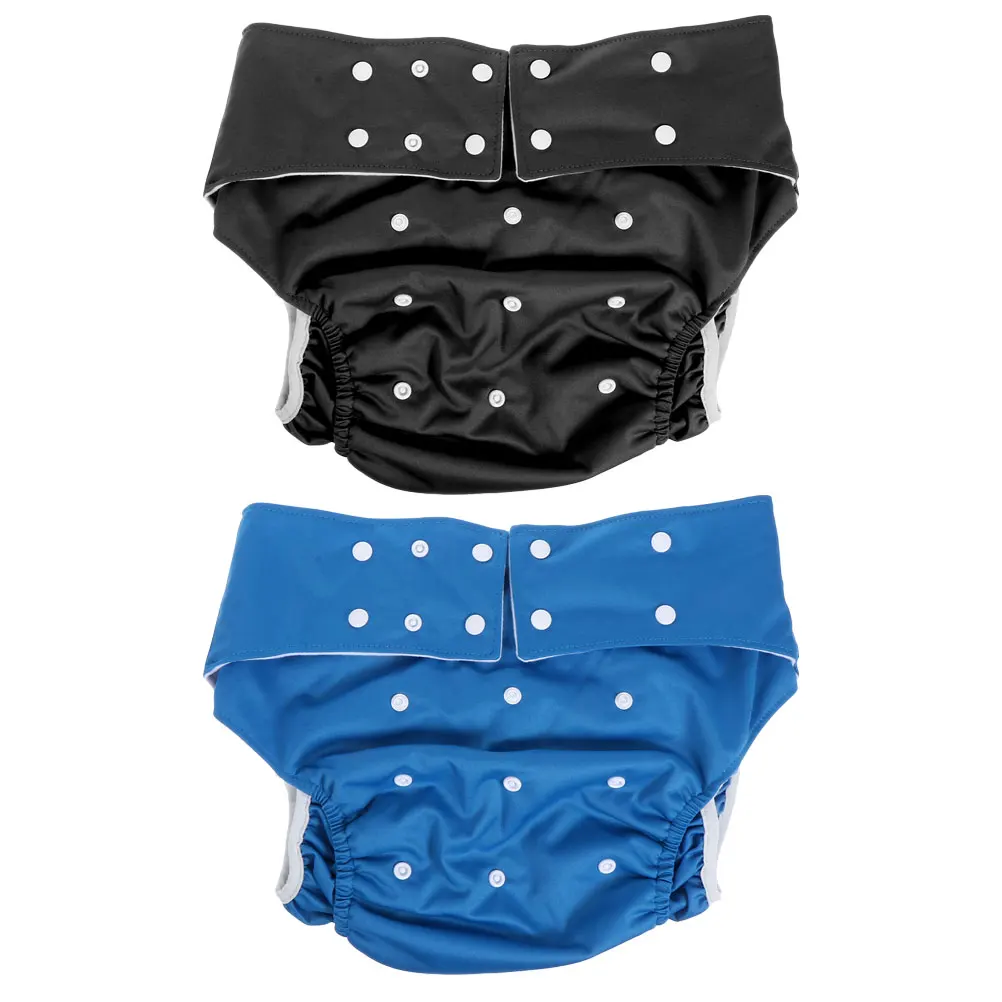 

2 Pcs Diapers Leak-proof Pants Mens Reusable Incontinent Aldult Nighttime Toilet Training Washable Man