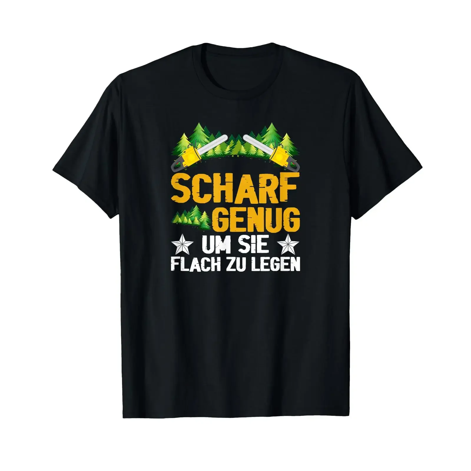 Sharp enough to lay flat saw chainsaw lumberjack T shirt vintage Washed homme graphic Slightly fashion Stretched Comfortable