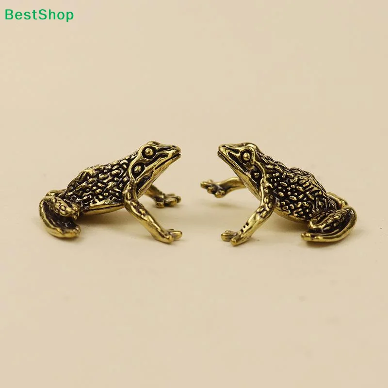 〔Q〕Feng Shui Copper Fortune Brass Toad Figurine Indoor Outdoor Decorative Statue