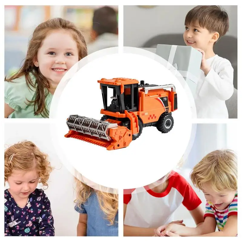 Colheitadeira brinquedo engenharia construção caminhão carro brinquedos simulação colheitadeira modelo brinquedo crianças jogar caminhões fricção alimentado para