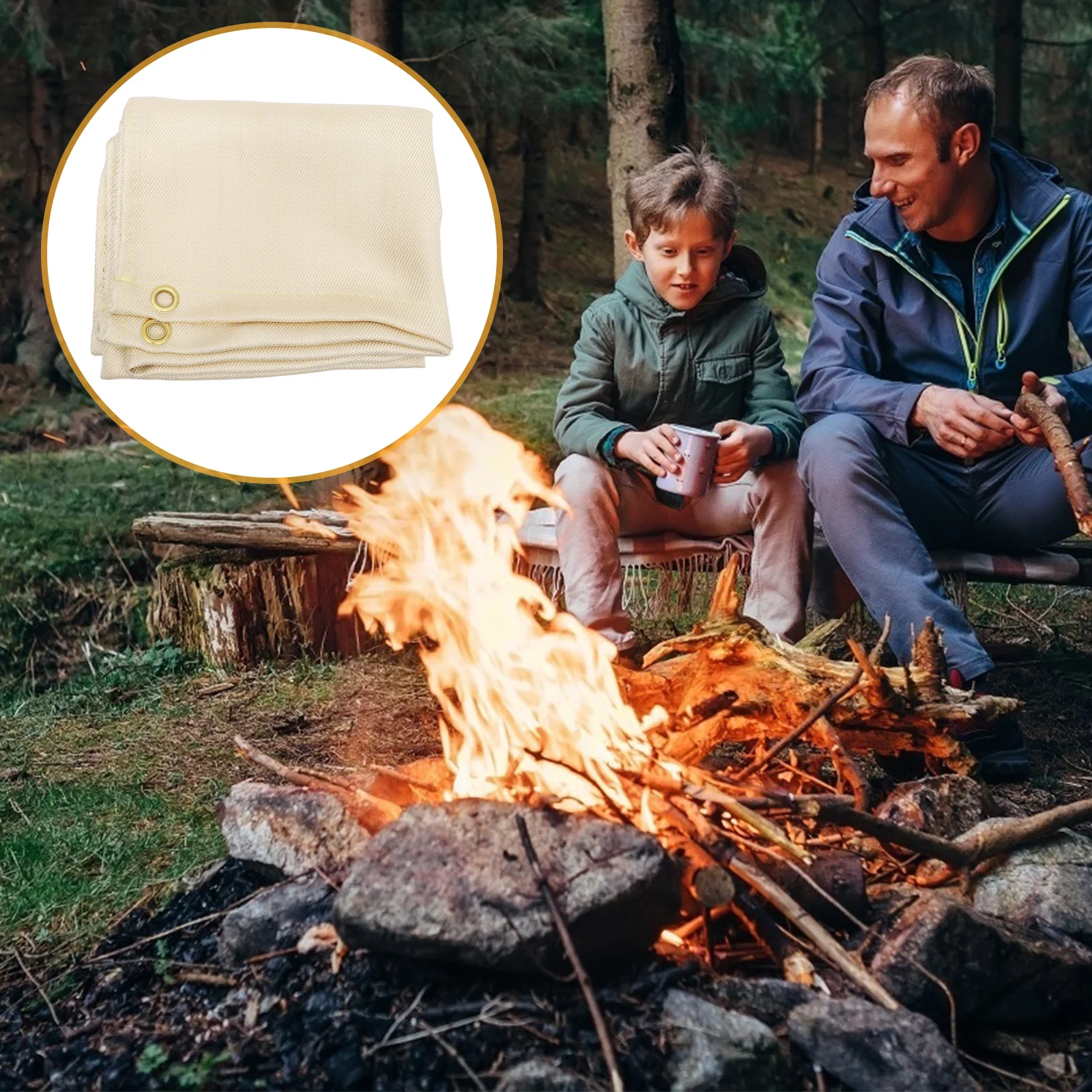 Fire Resistance Blanket Glass Retardant Cloth for Outdoor Camping Barbecue Protection Heat Insulation Fire