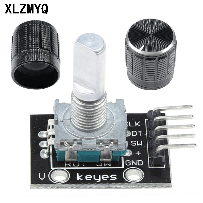 5pcs KY-040 Rotary Encoder Module With 15x16.5 mm Potentiometer Rotary Knob Cap For Arduino DIY Electronic Kit