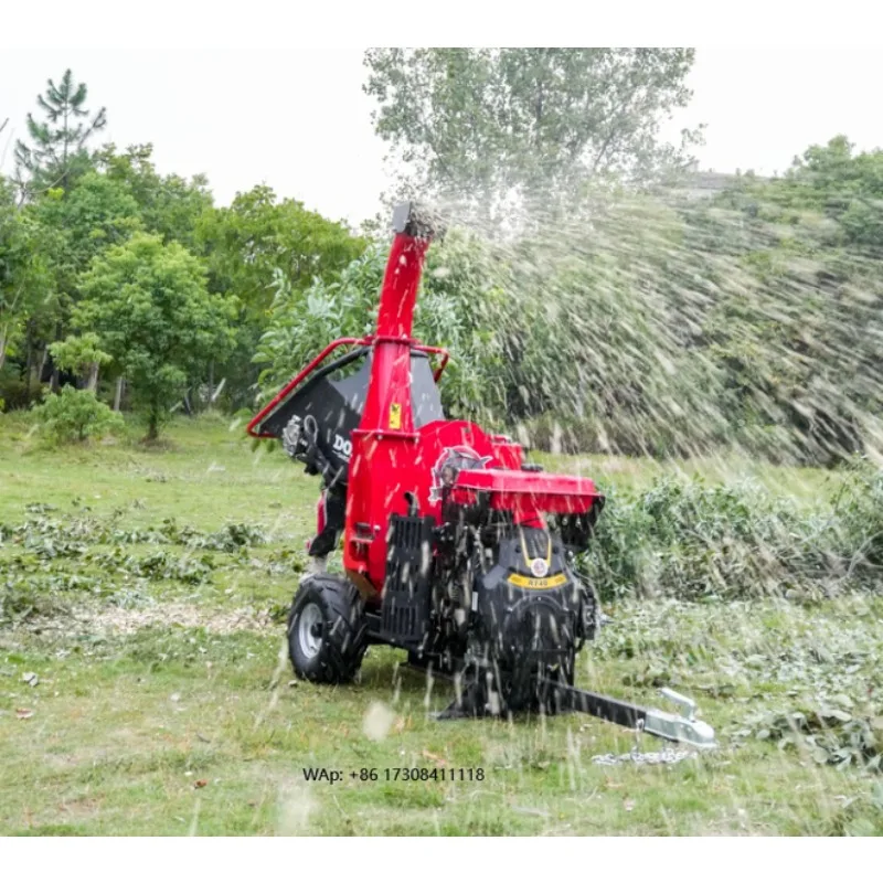 Triturador de Árvores com Alimentação Automática 27hp 740cc, Capacidade de 5 Polegadas, Picador de Madeira