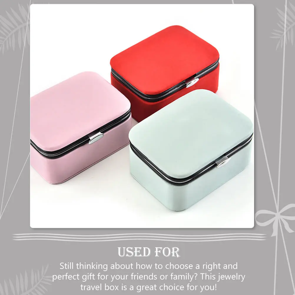 

Портативная шкатулка для драгоценностей, прочный небольшой органайзер из искусственной кожи, чехол для колец, ожерелий, сережек, дорожный держатель для хранения ювелирных изделий