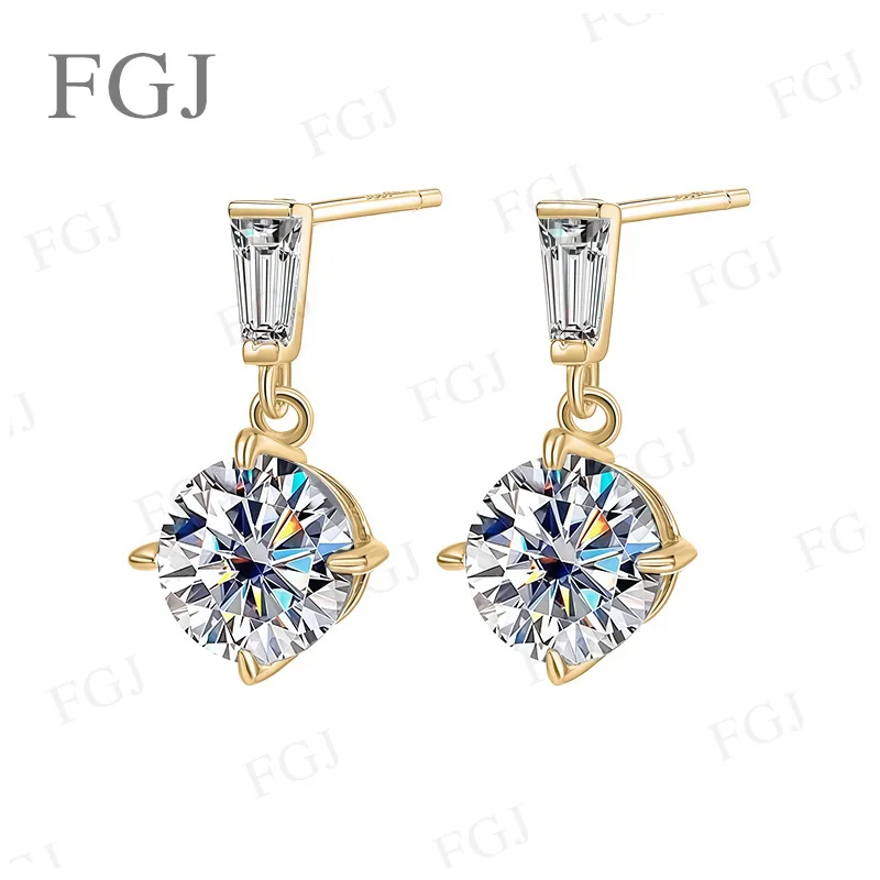 2ct Moissanit-Ohrringe S925 Sterling Silber Ohrstecker Damen-Modeschmuck Mit Zertifikat Feiner Schmuck Jubiläumsgeschenk – Detail 13