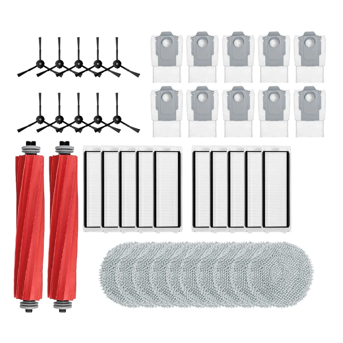 

Запасные части для робота-пылесоса Q, основная боковая щетка, Hepa фильтр, Швабра, мешок для пыли