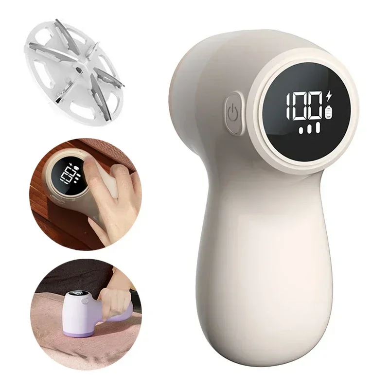 

Portable Lint Remover for Clothes Rechargeable Fabric Shaver 3-Speeds Electric Lint Shaver for Sweater USB Rechargeable