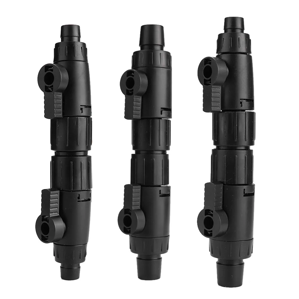 Válvula de manguera de acuario para pecera, válvula de tubo, conector de liberación rápida de plástico, válvula de 12mm/16mm/12mm a 16mm opcional
