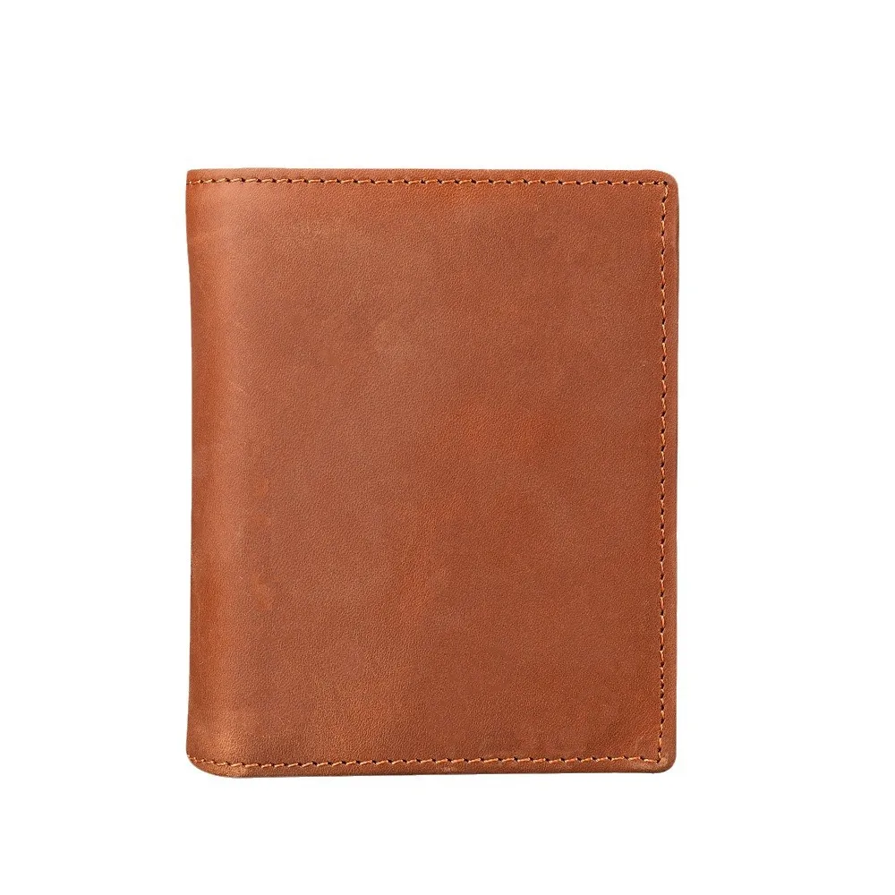 53030Genuine Leather Retro Thick Cowhide Wallet Short Multiple Card Slot Card Bag Zipper Crazy Horse Cowhide Wallet for Men