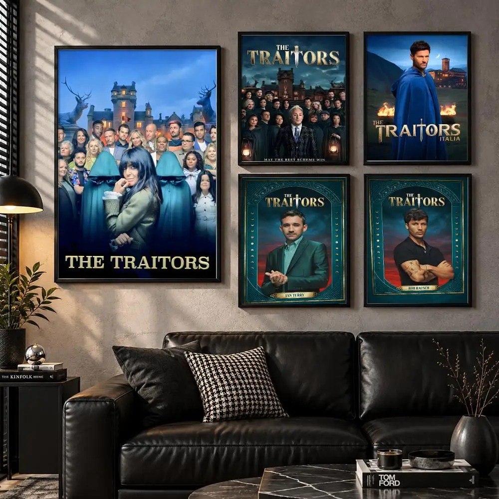 The Traitors Reality Contest Lies Social Deduction Poster Self-Adhesive Unframed Fashion Wall Prints for Office & Home Decor