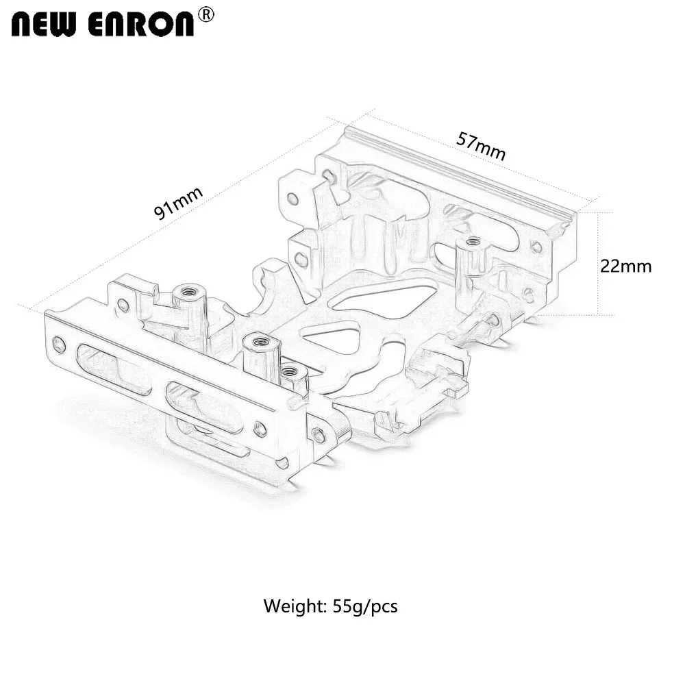 NEUES ENRON Aluminium 91 mm mittleres Getriebe-Chassisbasis 8238 für RC-Car Traxxas TRX4 TRX6 Defender G500 Ford unmontiertes Kit