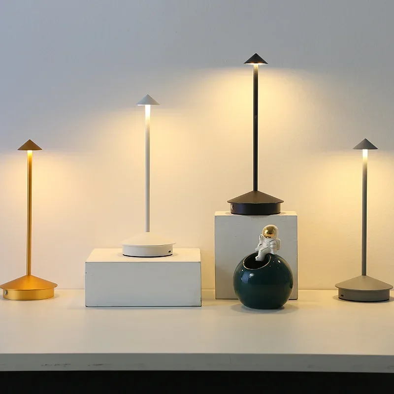 

Nordic Luxury Touch Lamp Rechargeable Cordless Led Battery Table Lamp For Bedroom Restaurant Night light Romantic Desk Lamp