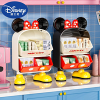 Disney Mickey Wall Mounted Storage Organizer, Multi-functional Snack Box for Desktop, Hanging Cosmetic Pen Tea Bag Holder Rack
