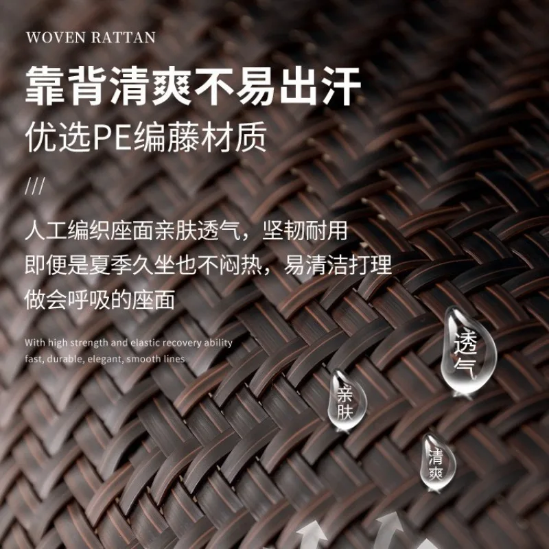recliner lunch break folding, home couch rattan chair folding chair balcony leisure nap chair for the elderly