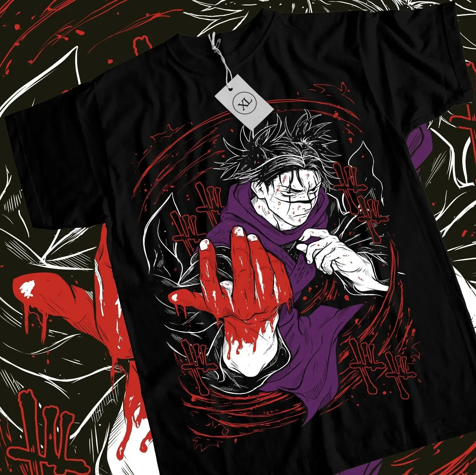 

Bloody Choso T-Shir Japanese Manga Jujutsu Kaisen Horror Anime Gift Black Shirt