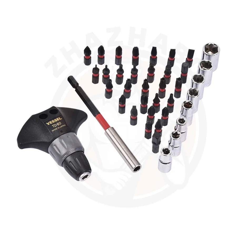 مجموعة مفكات براغي مغناطيسية مكونة من 39 قطعة من VESSEL S-12C لحل وظائف الشد القوية متعددة الاستخدامات ومريحة!