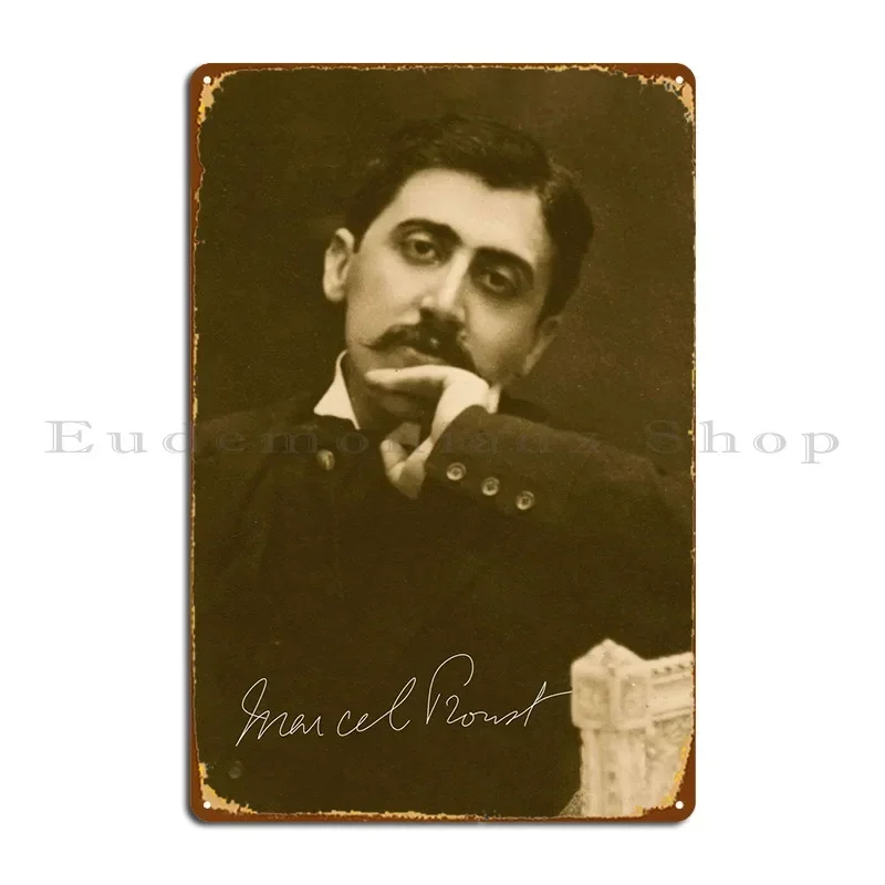 Placa Metálica Decorativa Marcel Proust, Diseño de Cine, Garaje o Club, Letrero Personalizado de Metal