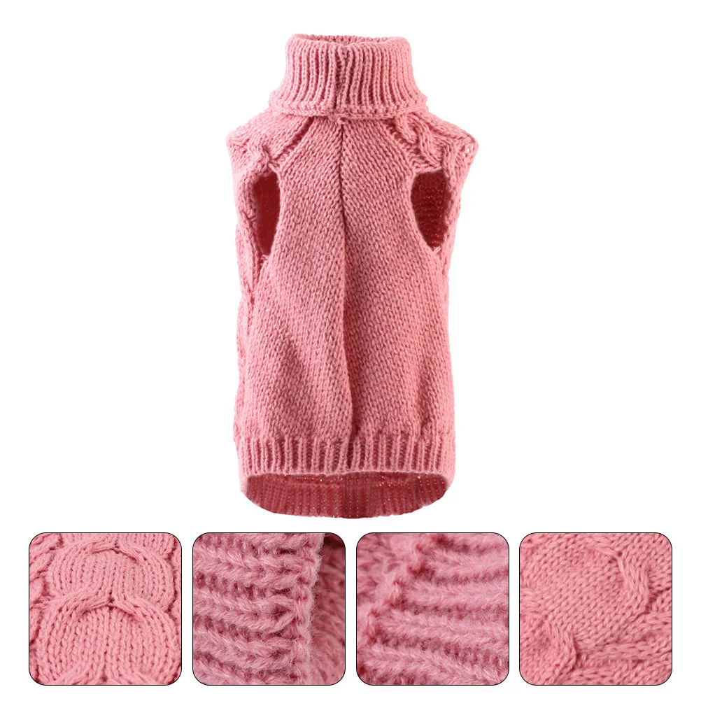 

1Pcs Pet Warm Costume Dog Woollen Knit Sweater Winter Breathable Soft Coat Puppy Clothing Pet Supplies Dog Sweater