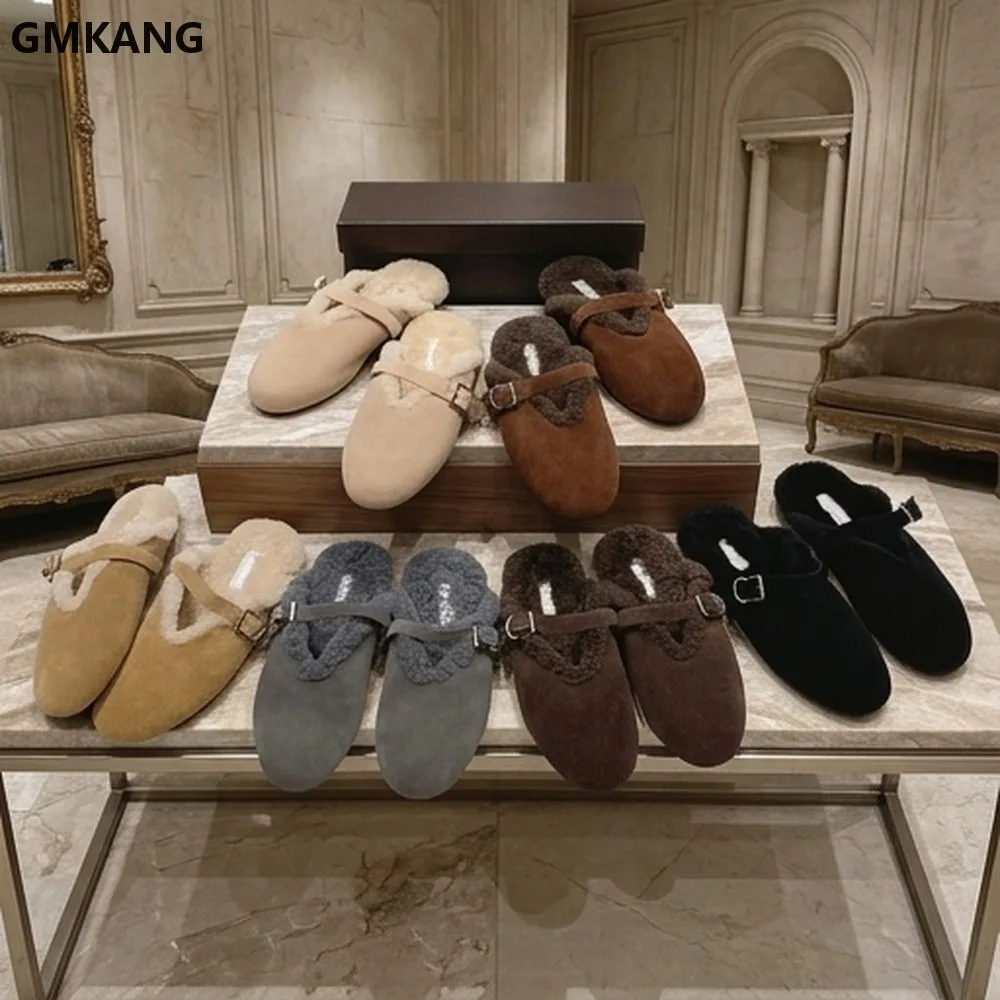 Retro Mary Jane Shoes for Women Warm Velvet Flat Bottom Comfortable Slip-On Casual Walking Shoes Autumn Winter Cotton