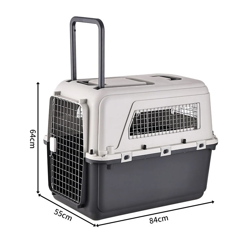 Large Portable Classic Pet Carrier Detachable Multi-Style Air Transport Box Trolley Backpack Easy Travel Plastic Small Dogs