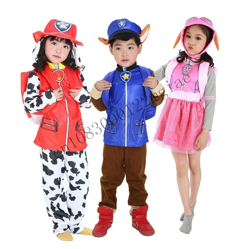 Carnaval crianças meninos escombros marshall perseguição skye cosplay cão meninas vestido crianças festa de halloween traje cmm221