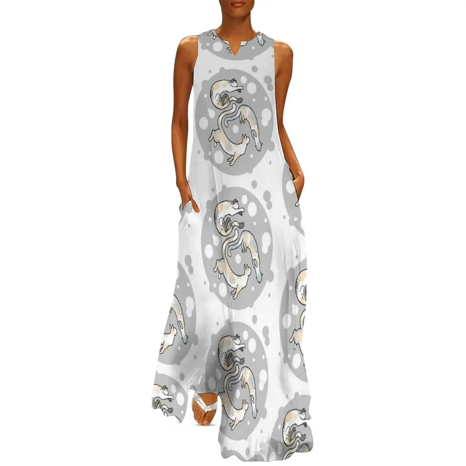 

Dilute Calico Cats Long Dress prom dresses 2025 summer dress dresses for woman