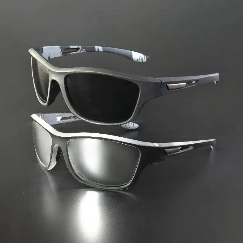 Vintage męskie okulary przeciwsłoneczne z polaryzacją męskie sporty na świeżym powietrzu wiatroszczelne piaskowe klasyczne okulary przeciwsłoneczne do jazdy wędkarskiej — zdjęcie 6