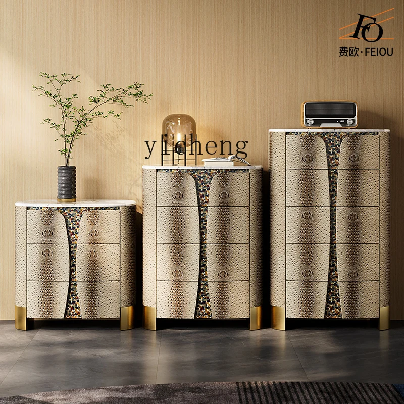 

XL light luxury four chest cabinet original bedroom marble storage drawer three five bucket cabinet