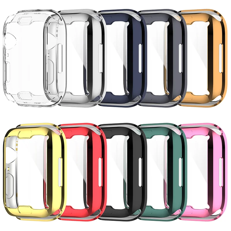 Protector de pantalla para funda de Apple Watch, 45mm, 41mm, 44MM, 40MM, 42mm, 38MM, cubierta completa de TPU, accesorios para Iwatch Series 8, 7,