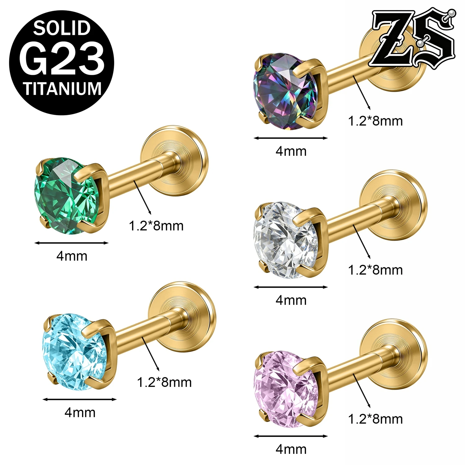 ZS ASTM F136 Titanyum 1 Adet/1 - Zs Body Jewelry incelemesi ve fiyatı
