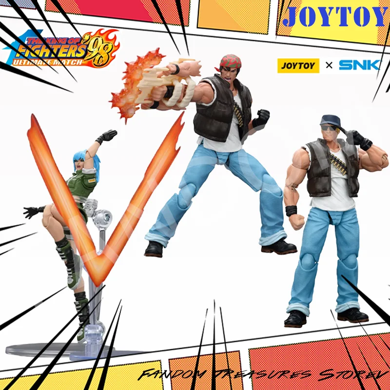 

Original JOYTOY King of Fighters 98UM Action Figure KOF 98UM Ikari Warriors Team Leona Heidern Ralf Jones Clark Still 1/18 Model